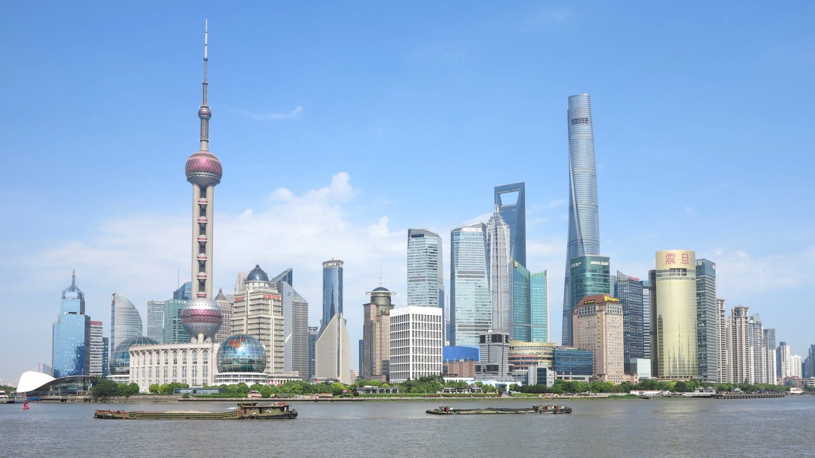 Cảnh hồ Tây và thành phố Shanghai hiện đại